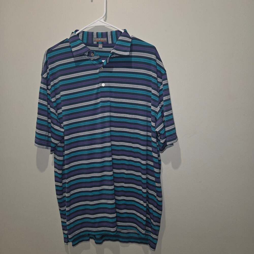 Peter Millar Summer Comfort Men's Striped Golf Polo Shirt